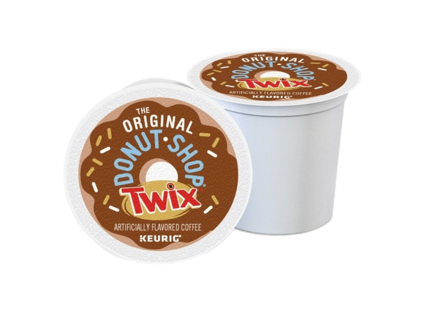 The Original Donut Shop Twix and Snickers Light Roast Coffee K Cups Variety Pack, 24 K Cups Per Flavor