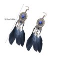 thumbnail image 4 of Pendientes bohemios Sonducket Borla con flecos 1 par Negro, 4 of 6