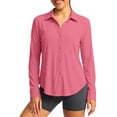 thumbnail image 3 of Meichang Womens UPF 50+ Long Sleeve Sun Shirts UV Sun Protection Quick Dry Collar Tops Hiking Outdoor Travel Button Down Shirt, 3 of 6