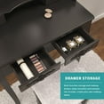 thumbnail image 4 of Alohappy Girls Vanity Desk, Makeup Vanity Set with Mirror & Stool, Makeup Table Black Vanity Desk with 4 Drawers Vintage Rose Carving Dressing Desk for Bedroom, Studio (Black), 4 of 9