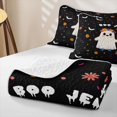 thumbnail image 4 of Manfei Cartoon Cute Ghost Quilt Full,Hello Fall Foliage Print Halloween Full Bedspread Sets,3pcs,1 Coverlet and 2 Pillowcases, 4 of 7