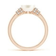 thumbnail image 2 of Angara Freshwater Cultured Pearl & Pave-Set Diamond Ring in 14K Rose Gold for Women | June Birthstone Jewelry for Her, 2 of 8