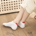 thumbnail image 3 of Eoperou 1 Pair Non-slip Elastic Low-tube Ankle Socks Cute Heart Stitching Girl Short Socks, 3 of 8