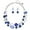 navy blue, variant on BOCAR Women's Beaded 2 Layer Strand Statement Necklace with Earrings Collar Jewelry Set (N0003-Teal Mix)