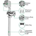 thumbnail image 2 of 2 Pcs Glass Cabinet Lock with Move Door Lock Sawtooth, Push-Pull Door Rack Lock for Glass Cabinet Door(140mm), 2 of 6