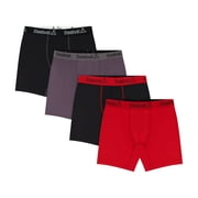 Reebok Men's Featherweight Performance Regular Leg Boxer Briefs, 4 pack Sizes S-XL