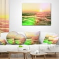 thumbnail image 3 of Designart Sunset on Hills Above Clouds - Landscape Printed Throw Pillow - 18x18, 3 of 4