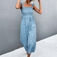 thumbnail image 6 of IROINNID Sleeveless Jumpsuit For Women Full-Length High Waist Boho Wide Leg Jumpsuit, 6 of 8