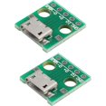 thumbnail image 1 of Haljia Adaptateur Micro Usb vers Dip Connecteur Femelle 5 Broches Type B Pcb Convertisseur Module Carte (4 Pcs), 1 of 5