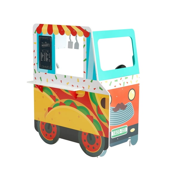 Teamson Kids My Little Helper Kids Play Taco Truck Playset with Accessories