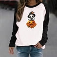 thumbnail image 2 of FDGIU 2025 Halloween Graphic Tees for Women, Pumpkin Long Sleeve Tops, Loose Cute Crewneck Pullover, Soft Breathable Casual Top, 2 of 6