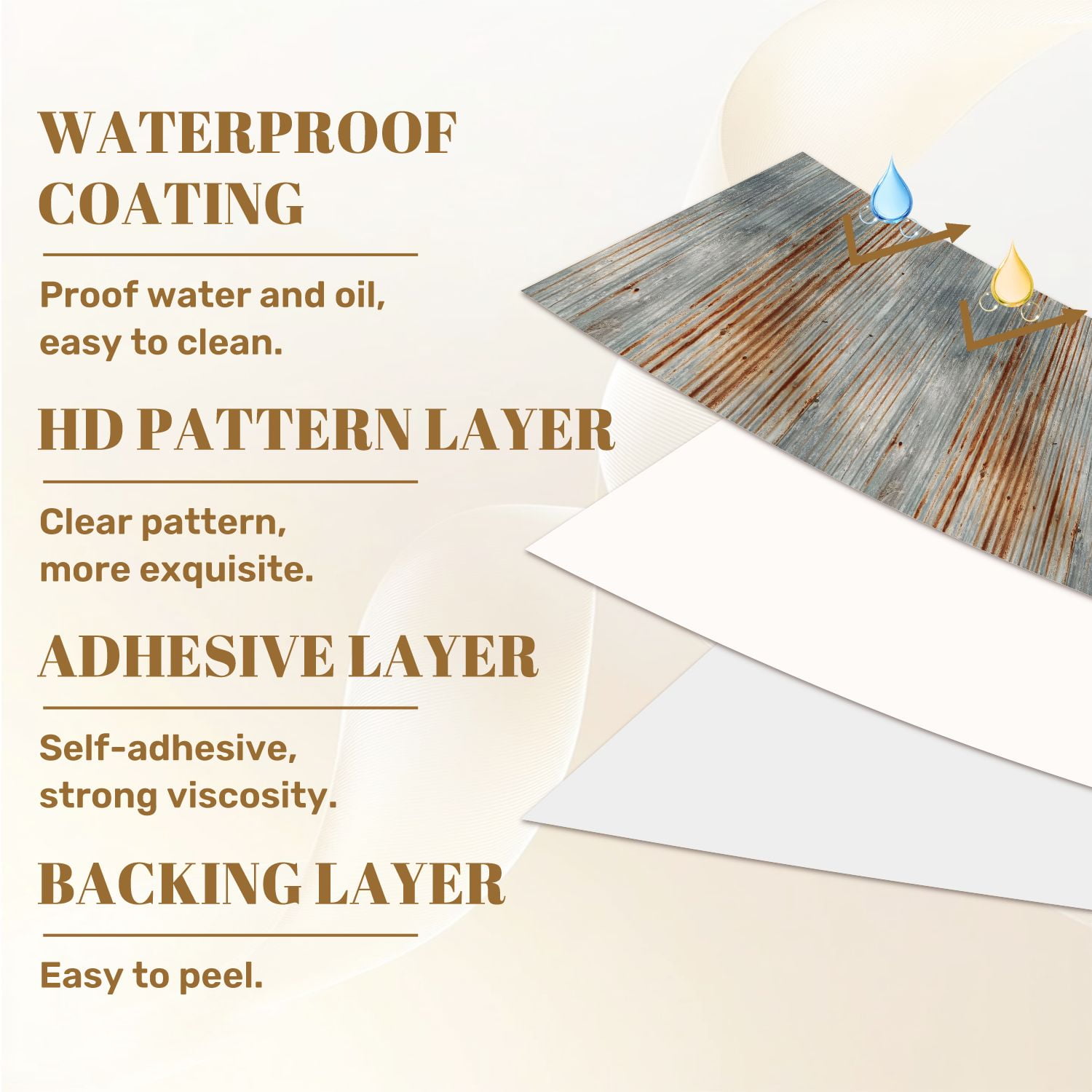 Modern Industrial Rusty Corrugated Metal Texture Vertical Rust Streaks Wall Mural 23.6in x 9.8ft Self Adhesive Removable Wall Paper Renter Friendly Wallpaper for Bedroom Cabinets