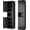 Black, variant on Unbranded Tall Narrow Metal Storage 2 Door Pantry Cabinet, 4 Adjustable Shelves, Black, 66.93 Inch H, 15.75 Inch W