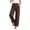 Coffee, variant on Women's Elastic-Waist Cargo Jogger Pants, Retro Drawstring, Striped Print and Soft Texture for Nostalgic Retro Casual Days Blue S