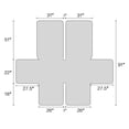 thumbnail image 2 of Eurhowing Recliner Sofa Cover for Loveseats, Waterproof Stretchable Sofa Slipcover with Console Cup Holders, Slip Proof Furniture Protector, Blue, 2 of 8