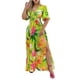 thumbnail image 1 of Vestido de mujer de moda de verano de manga larga con cuello en V y correa sin espalda con abertura sobre la rodilla Fridja  yut337, 1 of 1