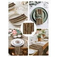 thumbnail image 4 of Hokiten Kitchen Dinner Napkins Set of 6 Brown Wooden Grain Cloth Napkins Reusable Washable Table Napkins for Weddings Cocktail Parties Holiday Table Decor 20x20 Inch, 4 of 8