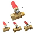 thumbnail image 1 of Brass Ball Valve with Rotary Handle Male Female Thread Hose Connector Switch Garden Farmhouse Water Flow Control Home Fitting 1/2 Inch, 1 of 9
