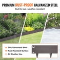 thumbnail image 6 of KFFKFF 5 PCS Metal Landscape Edging 39" L x 5" H Steel Garden Border 3.15" Spike Length Flexible Hammer-In Outdoor Landscaping Edge for Lawn, Garden, Walkway, Yard (Brown), 6 of 9