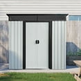 thumbnail image 7 of Alvantor 6 x 5 Ft Outdoor Storage Shed Metal Garden Shed with Sliding Doors and Transparent plate for Backyard, Garden White, 7 of 7