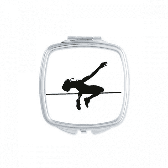 Miroir Carré d'Éducation Physique Portable Compact de Poche Double Face en Verre