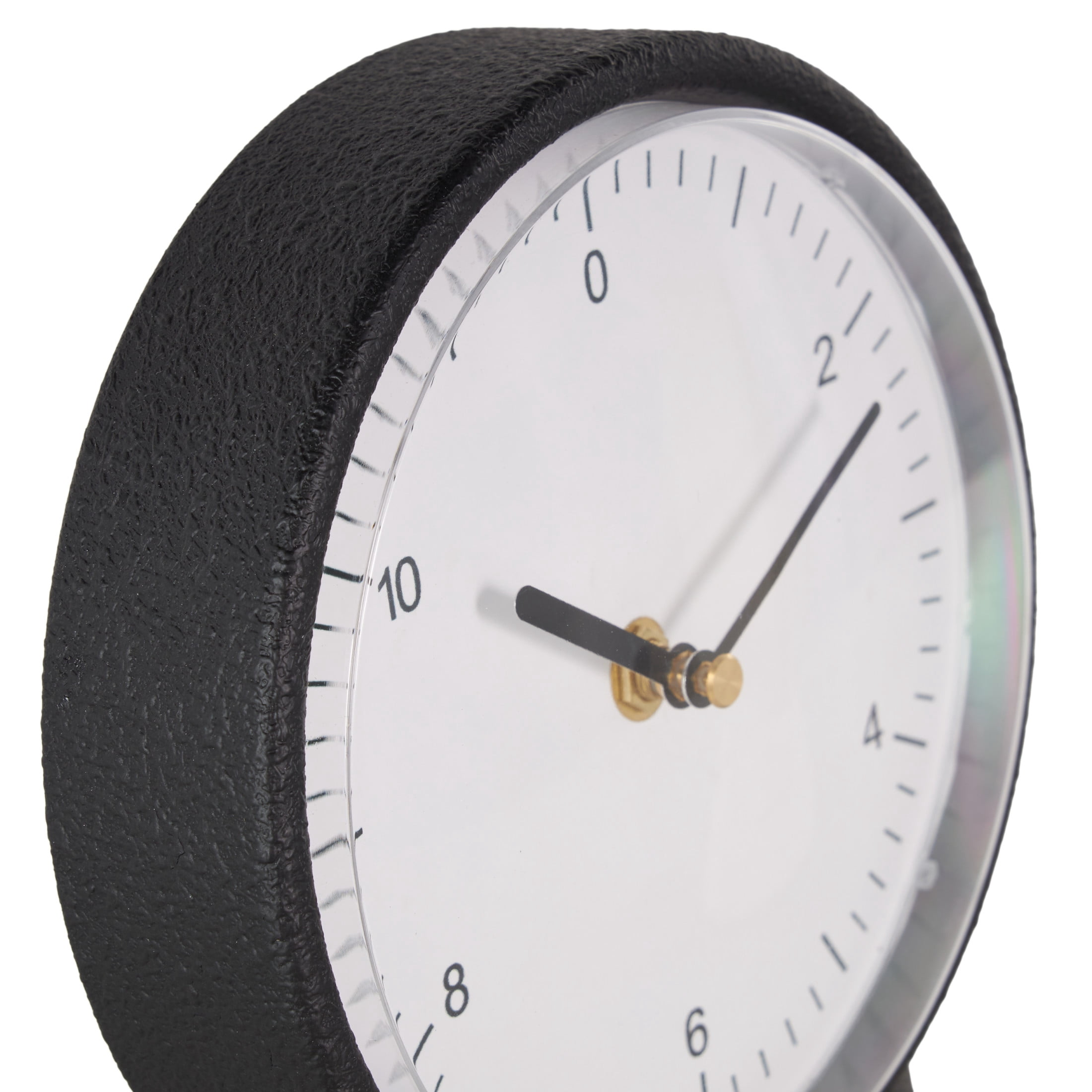 DecMode 9" Multi Colored Metal Textured Clock with Gold Accents, Set of 2