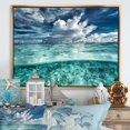 thumbnail image 3 of Designart Amazing Underwater Seascape And Clouds FLOAT FRAME WALL ART, 3 of 4