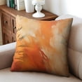 thumbnail image 4 of Watercolor Pastel Abstract Grunge with Paint Splatter Orange and Blue Throw Pillow Covers 18 X 18 Inch, Set Of 2, Linen Study Sofa Cushion Cover Indoor Living Room Home Decor, 4 of 7