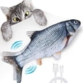thumbnail image 1 of Juguete para gatos, juguetes electrónicos de simulación realista para peces, juguete para gatos con peces en movimiento, juguete para gatitos recargable por USB con, juguete interactivo para, 1 of 5