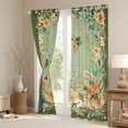 thumbnail image 3 of jejeloiu Country Floral Curtains Pack of 2 (42x84 Each),Rustic Botanical Wild Butterflies Curtains Blackout,Green Pink Bedroom Curtains For Girls,Microfiber Bedroom Decor, 3 of 6