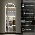 thumbnail image 6 of CONCETTA 64"x21" LED Arched Full Length Mirror, Lighted Full Body Mirror with Aluminum Frame and Polished Glass for Bedroom, 6 of 8
