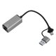 thumbnail image 4 of TUPO C Para Adaptador Ethernet, Adaptador de Red de CompuTadoras USB Portátil 100Mbps para Teléfonos Inteligentes Portátiles, 4 of 7