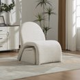 thumbnail image 3 of 24.8 "Amplia silla sin brazos tapizada moderna con almacenamiento otomano, silla de acento de chenilla para sala de estar, dormitorio, oficina y sala de lectura, 3 of 5