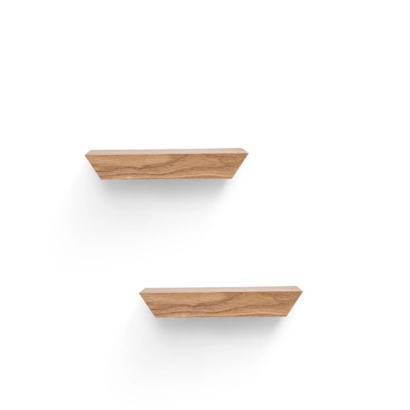 Floating Shelves 11.81" Wall Mounted Wood Shelves for Bathroom, Bedroom, Living Room, Kitchen, Hanging Shelf for Books/Storage/Decor with Invisible Brackets, Maple