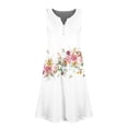 thumbnail image 6 of XADYUY Girls Summer Dresses 10/12 Button A-Line Sleeveless Tank Dresses Vintage Floral Pleated V-Neck Swing Sundresses with Pockets for 4-14t Kids, 6 of 6