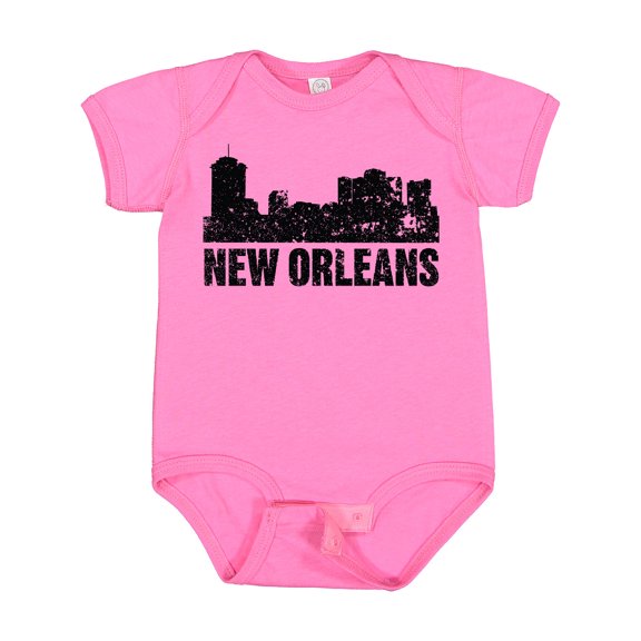 Inktastic New Orleans Skyline Grunge Boys or Girls Baby Bodysuit