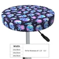 thumbnail image 2 of Kdxio star Skull flower crystal Print Stool Covers Round,Stretch Round Bar Stool Covers Washable Bar Stool Cushion Slipcover for 12-15 Inch Chair, 2 of 5