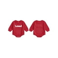 thumbnail image 2 of BemeyourBBs Newborn Baby Girl Boy Valentine Day Outfit Bubble Romper Loved Letter Embroidery Long Sleeve Bodysuit Fall Spring Clothes, 2 of 9