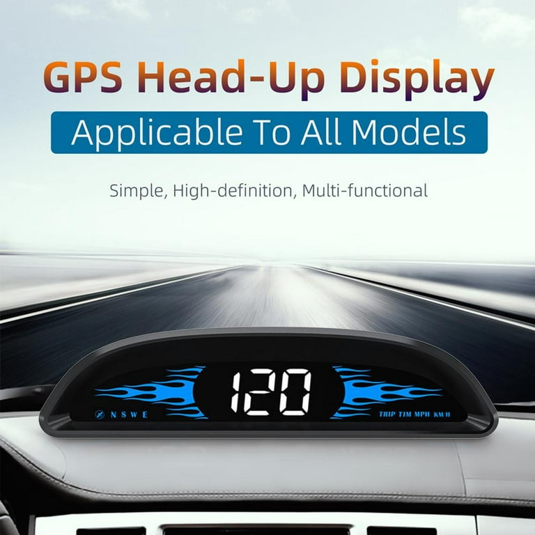 Tohuu Car Head Up Display HUD Car High-Definition Display Digital Car Head-Up  Display GPS Windshield Projection Speedometer with Over Speed Alarm Fatigue  Driving Reminder effective 