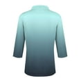 thumbnail image 6 of Womens Golf Polo Shirt 3/4 Sleeve Quarter Zip Up T-Shirt Gradient Print Plus Size Tunic Tops Blouses, 6 of 6