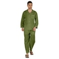 thumbnail image 5 of Inkmeso Men's Cotton PJs Solid Sleepwear Lounge Wear Top & Bottom Pajama Set, 5 of 7