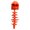 J012- red, variant on Holiday Party Favor, 30 Inch Bright Red Dinosaur Skeleton Mask, Complete Spine and Skull Reptile Design, Halloween Accessory, Playful Eye Catching Piece for Trick Or Treat, Events