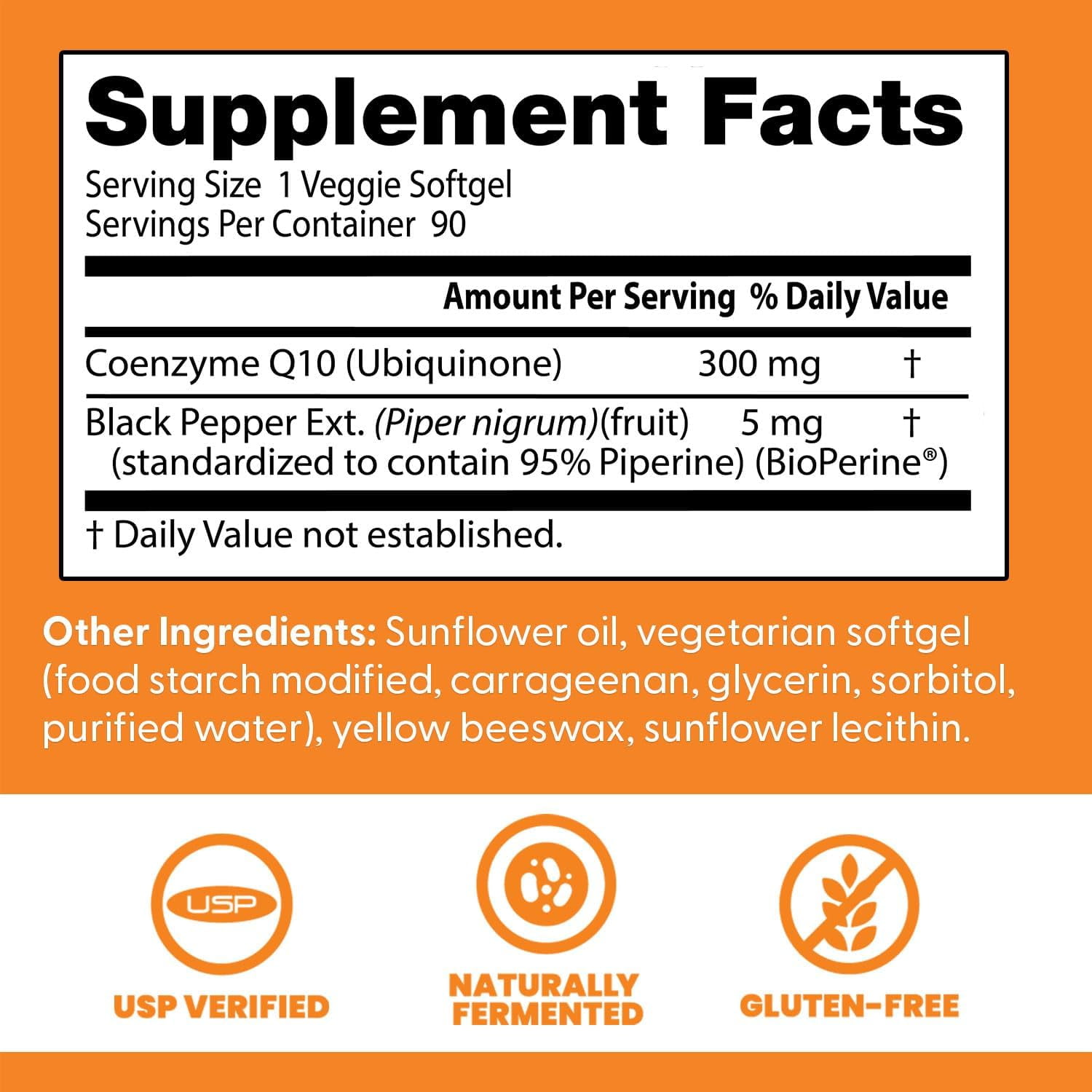 Doctor's Best High Absorption CoQ10, Heart & Energy Support, USP Verified, Naturally Fermented CoQ10, Non-GMO Gluten Free, Soy Free, Vegetarian 90 Veggie Softgels