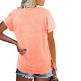 thumbnail image 6 of Summer Fashion Plus Size Tops for Womens 2025 V-Neck Short Sleeve Lace Tops T-Shirt Tees Loose Short Blouse, 6 of 8