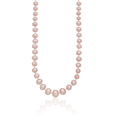 thumbnail image 2 of 14K Solid Yellow Gold 4 8mm Purple Freshwater Cultured Pearl Graduated Necklace Chain, 2 of 4