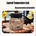 thumbnail image 3 of Raidley Vintage Floral Pattern Tea Thermos Built-In Infuser,Mini Hot Coffee Pot Office Stainless Steel,Insulated Teapot Detachable 800/1000ml Easy To, 3 of 4