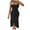Black, variant on Women's Strapless Solid Slim Irregular Hem Casual Dress - Sleeveless, Polyester, Spring/Autumn/Winter - Available in S-XXL Sizes