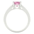 thumbnail image 4 of Solitaire with Accents Engagement Ring for Women - 2.32ct Simulated Pink Diamond in 14K White Gold Promise Ring, 4 of 6