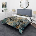 thumbnail image 1 of Designart "Reality Transcendence V" Abstract Landscape Bedding Covert Set - Abstract Landscapes Green Landscapes Bed Set With 2 Shams, 1 of 6