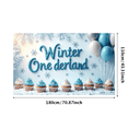 thumbnail image 5 of LUUFILx Winter Wonderland Birthday Backdrop Banner Background for Party Supplies Snowflake Decorations Photography Props Baby Showers Anniversary, 5 of 8